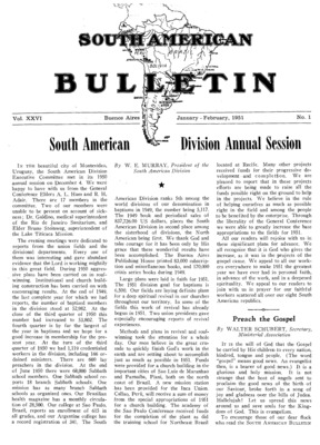 South American Bulletin | January 1, 1951