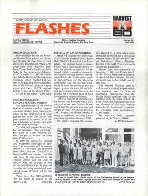 Inter-American News Flashes | April 1, 1988