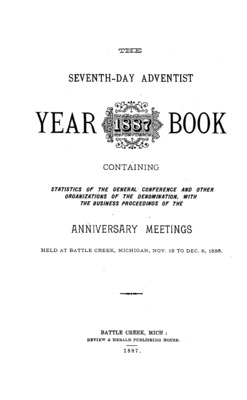 Seventh-day Adventist Yearbook | January 1, 1887