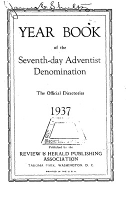 Seventh-day Adventist Yearbook | January 1, 1937